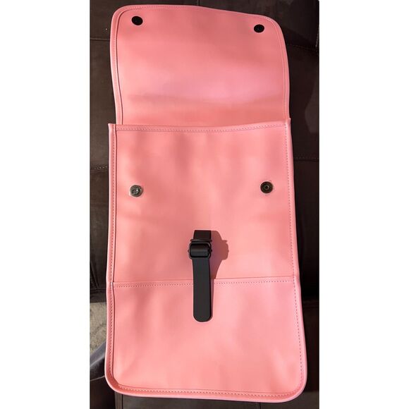 Rains Waterproof Pink Backpack NWOT Minimalist Travel School Bag - Picture 6 of 6